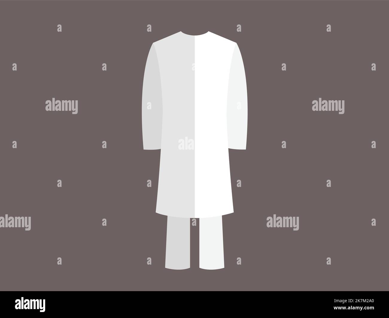 Illustration des vêtements blancs traditionnels de l'Arabie Saoudite Illustration de Vecteur