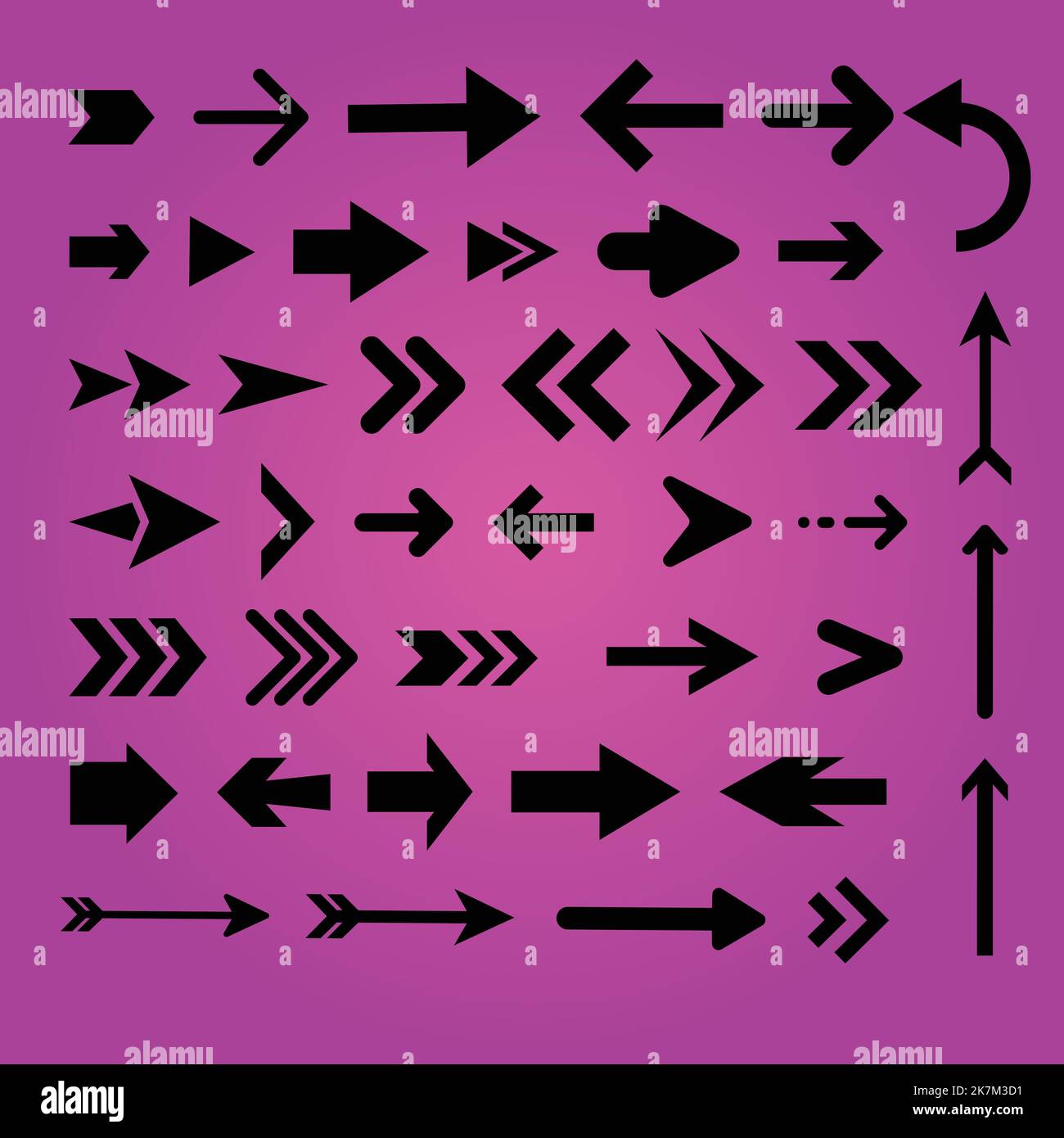 collection de flèches.un grand ensemble de flèches vecteur icônes.différentes formes de flèches ensemble dans le style moderne simple pour la conception de web Illustration de Vecteur