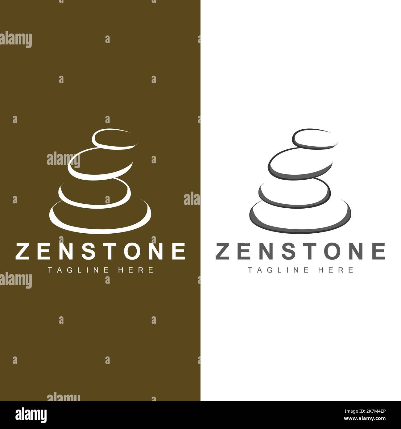 Balance Stone logo Design, Vector Therapy Stone, massage Stone, Hot Stone et Zenstone, illustration de la marque du produit Illustration de Vecteur