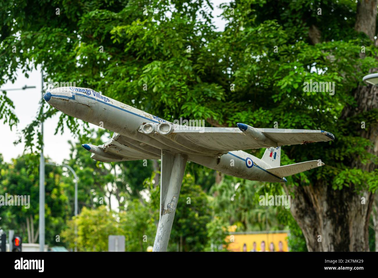 Modèle d'un Comet de la RAF au village de Changi pour reconnaître l'époque de la RAF à Changi, Singapour Banque D'Images