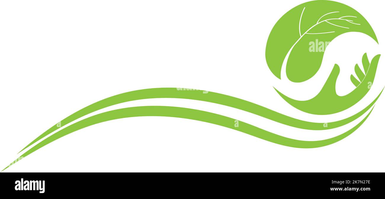 Mains, bien-être, physiothérapie, naturopathe, logo, arrière-plan Illustration de Vecteur