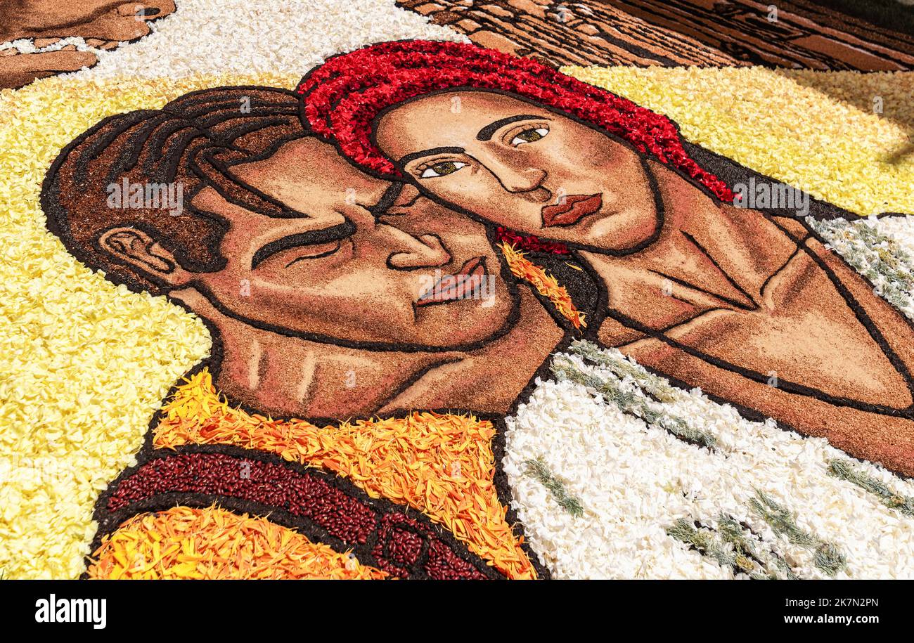 Noto, Sicile/Italie - 14 mai 2022: Le Festival des fleurs de Noto en Sicile Banque D'Images