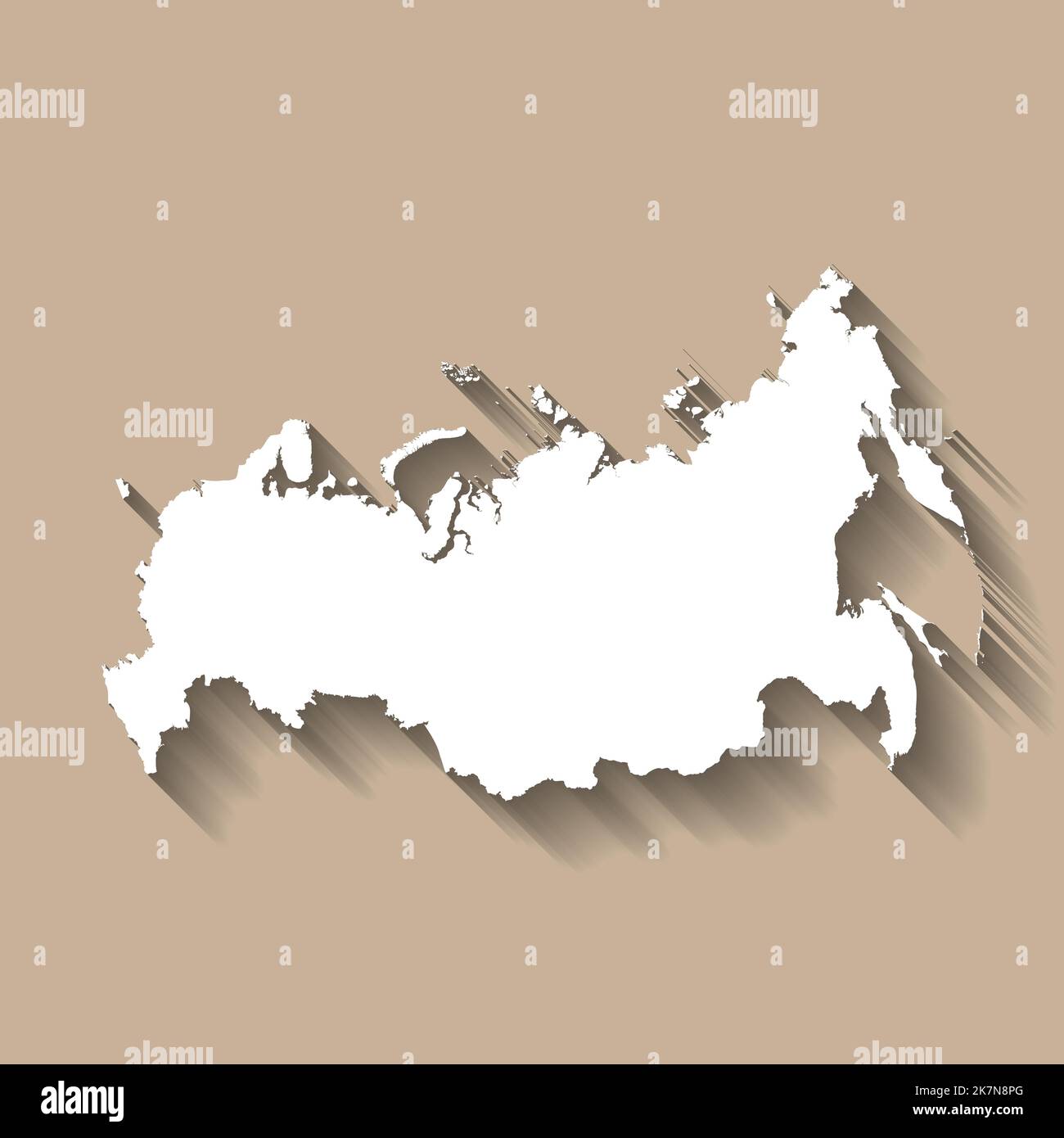 Silhouette de la carte de pays vectorielle de la Russie Illustration de Vecteur