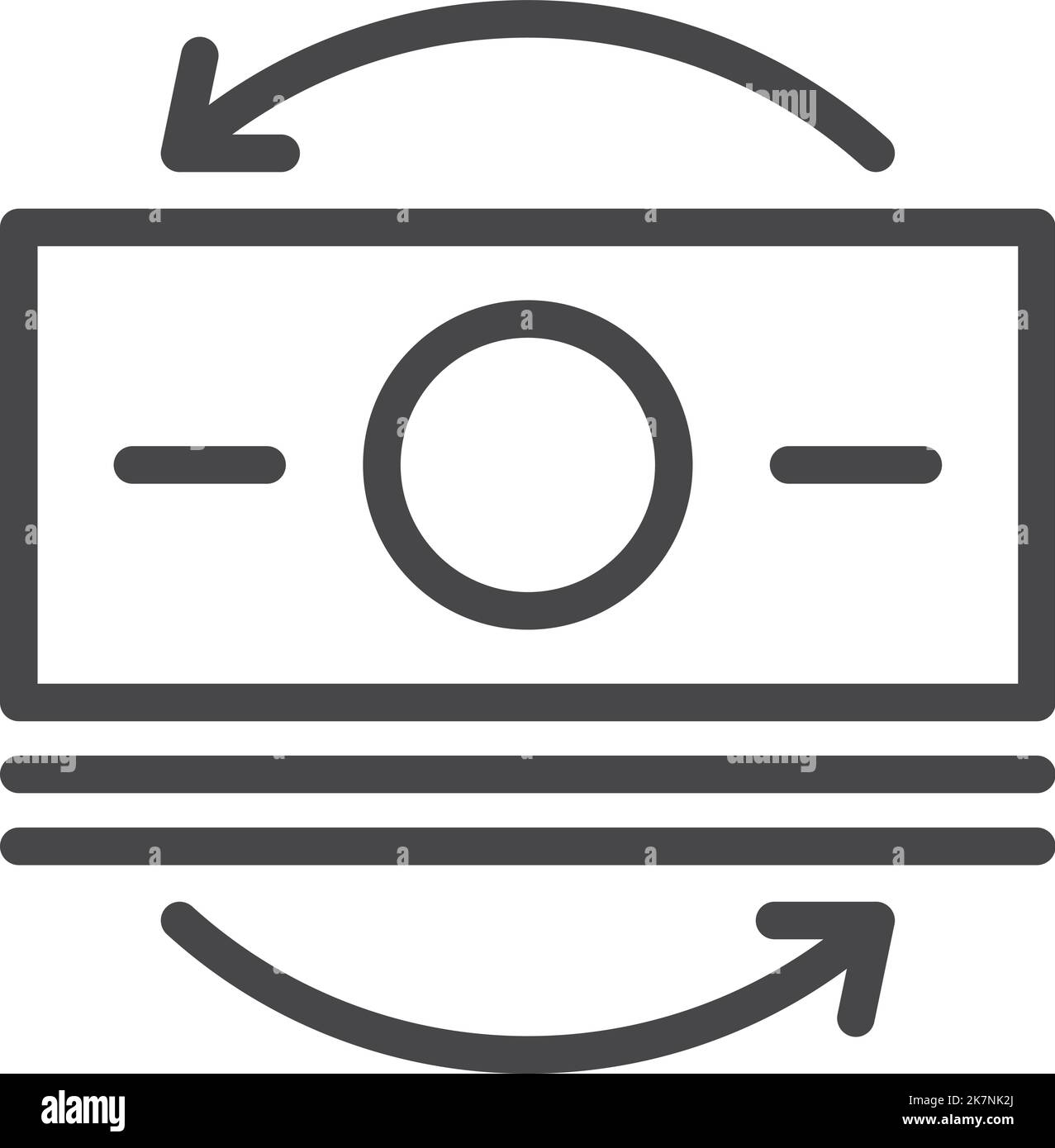 Icône d'échange d'argent. Symbole de service de convertisseur de devises Illustration de Vecteur