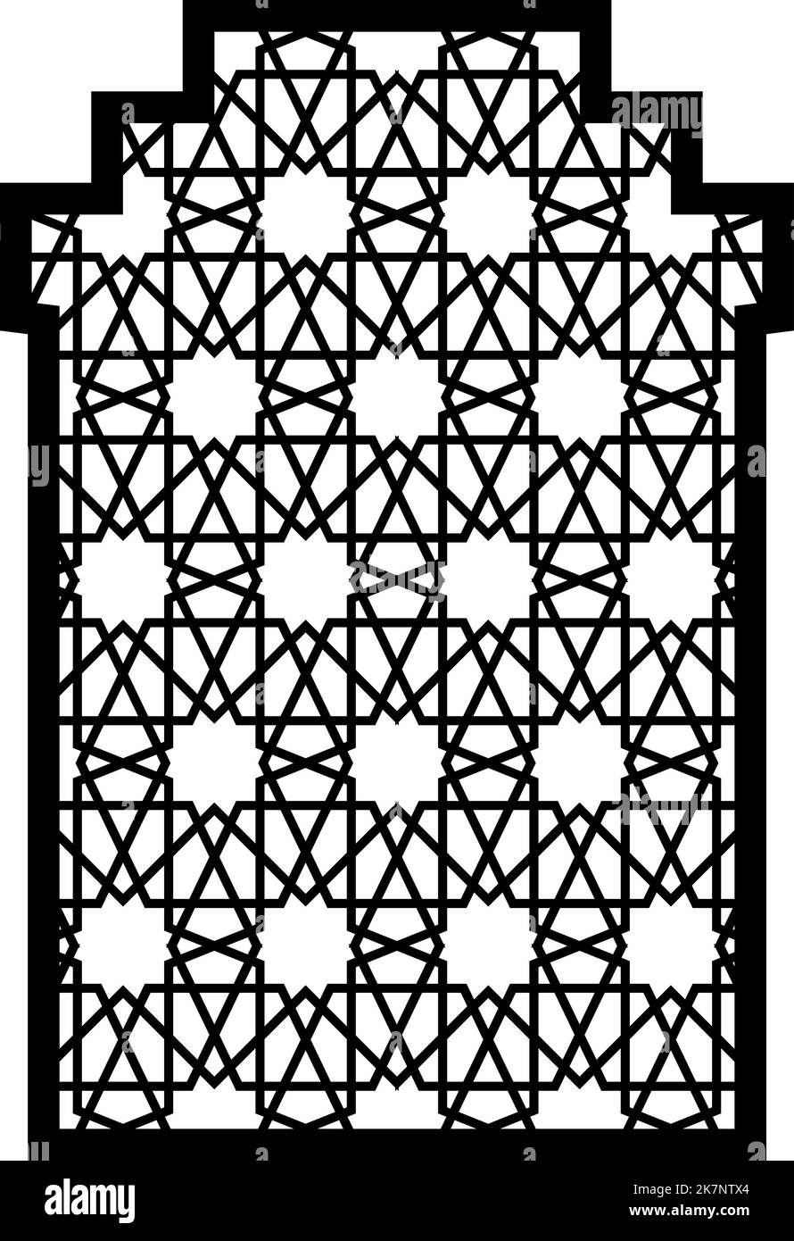 OrnamentiPL Panneau décoratif ouvert, fenêtre marocaine