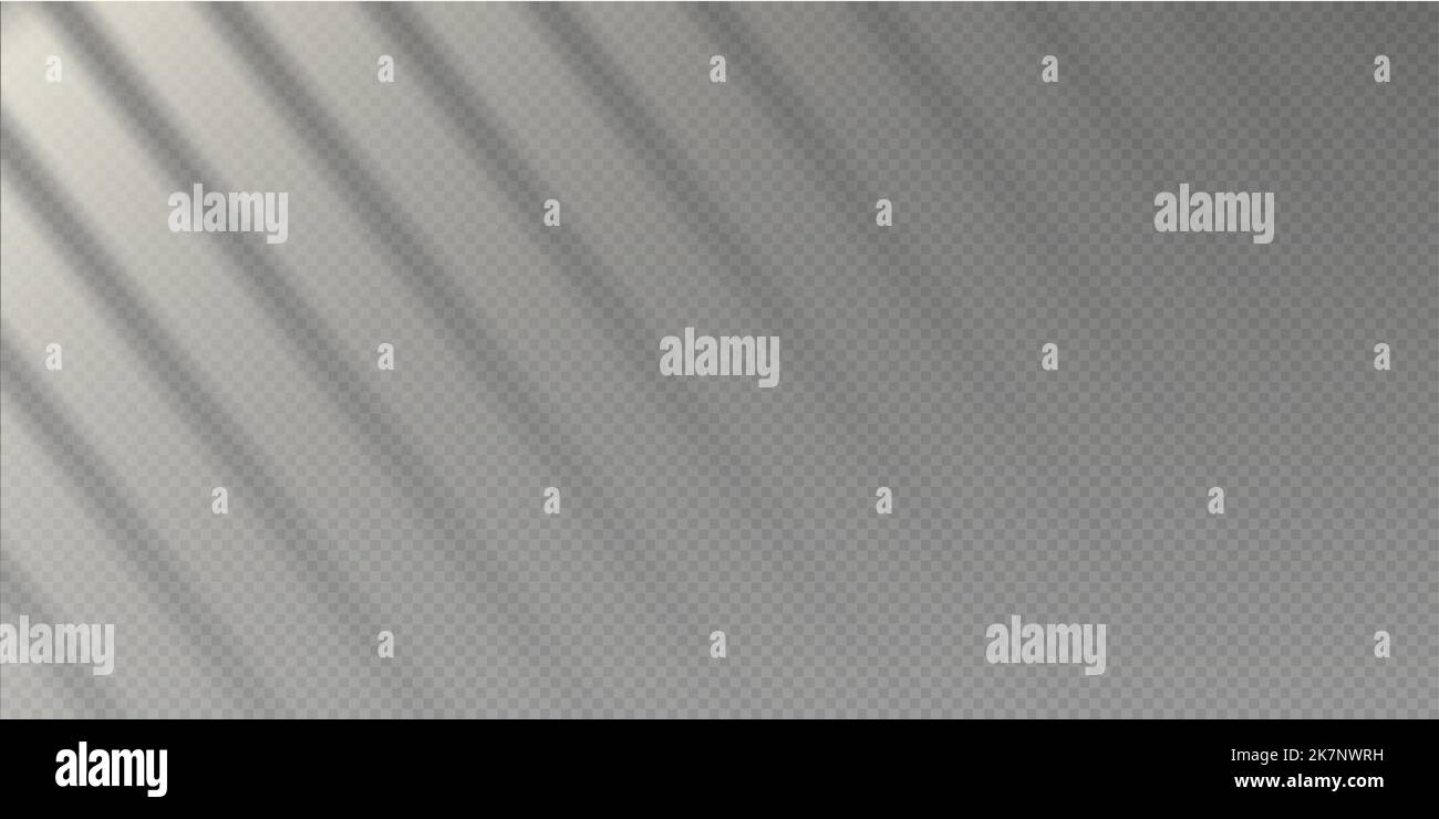 Effet de superposition de la lumière du soleil, rayons du soleil sur un mur, concept de jour ensoleillé isolé sur un fond sombre. Illustration de Vecteur