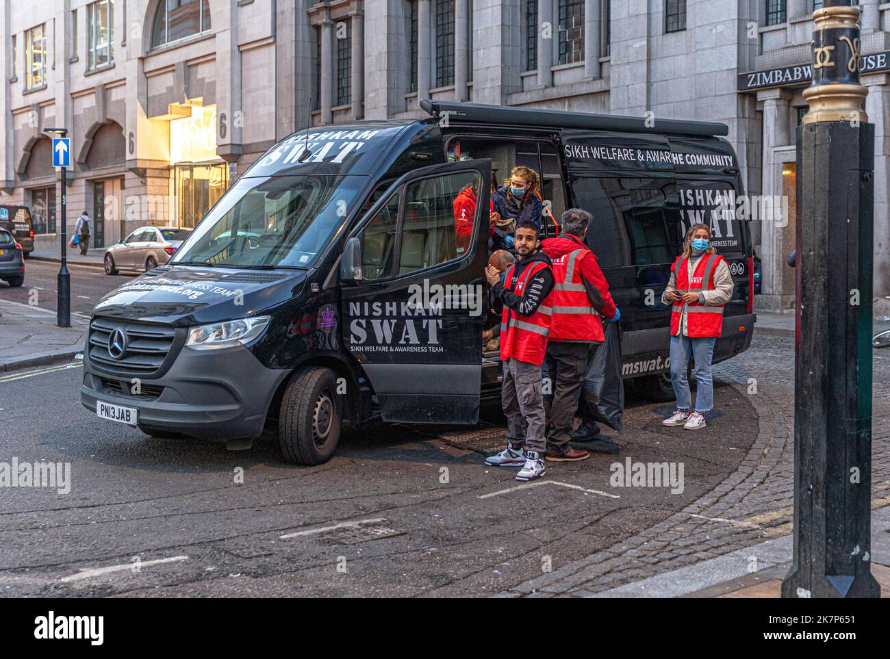 Nishkam Swat van, centre de Londres, Angleterre, Royaume-Uni. Banque D'Images