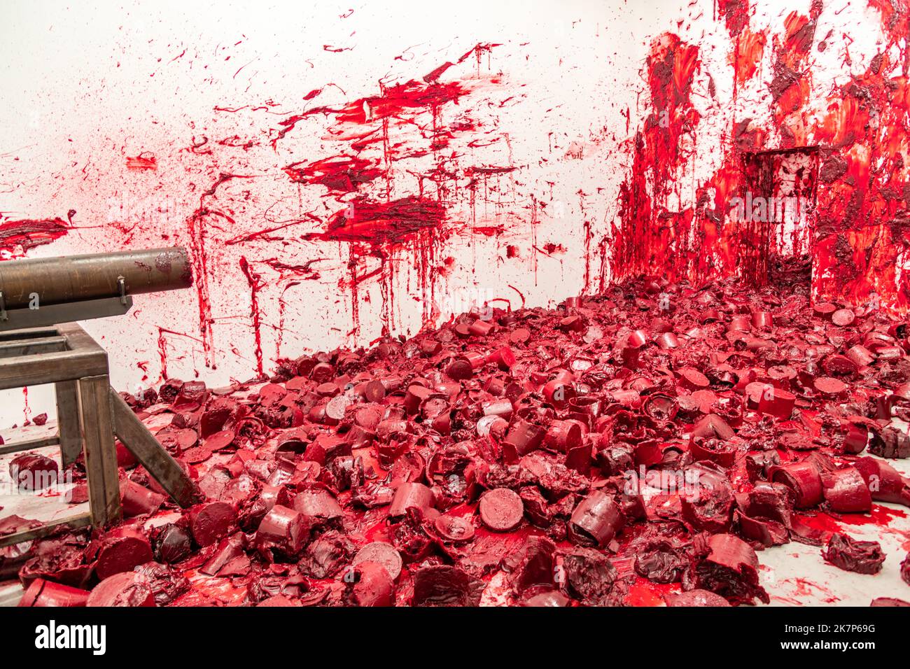 Une exposition d'art fait partie de l'exposition Anish Kapoor à la Gallerie dell'Accademia à Venise, en Italie Banque D'Images