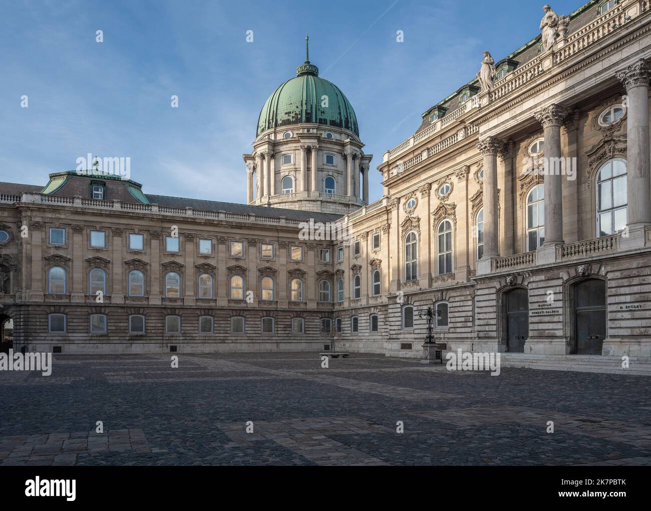 Cour Hunyadi au château de Buda Palais Royal - Budapest, Hongrie Banque D'Images