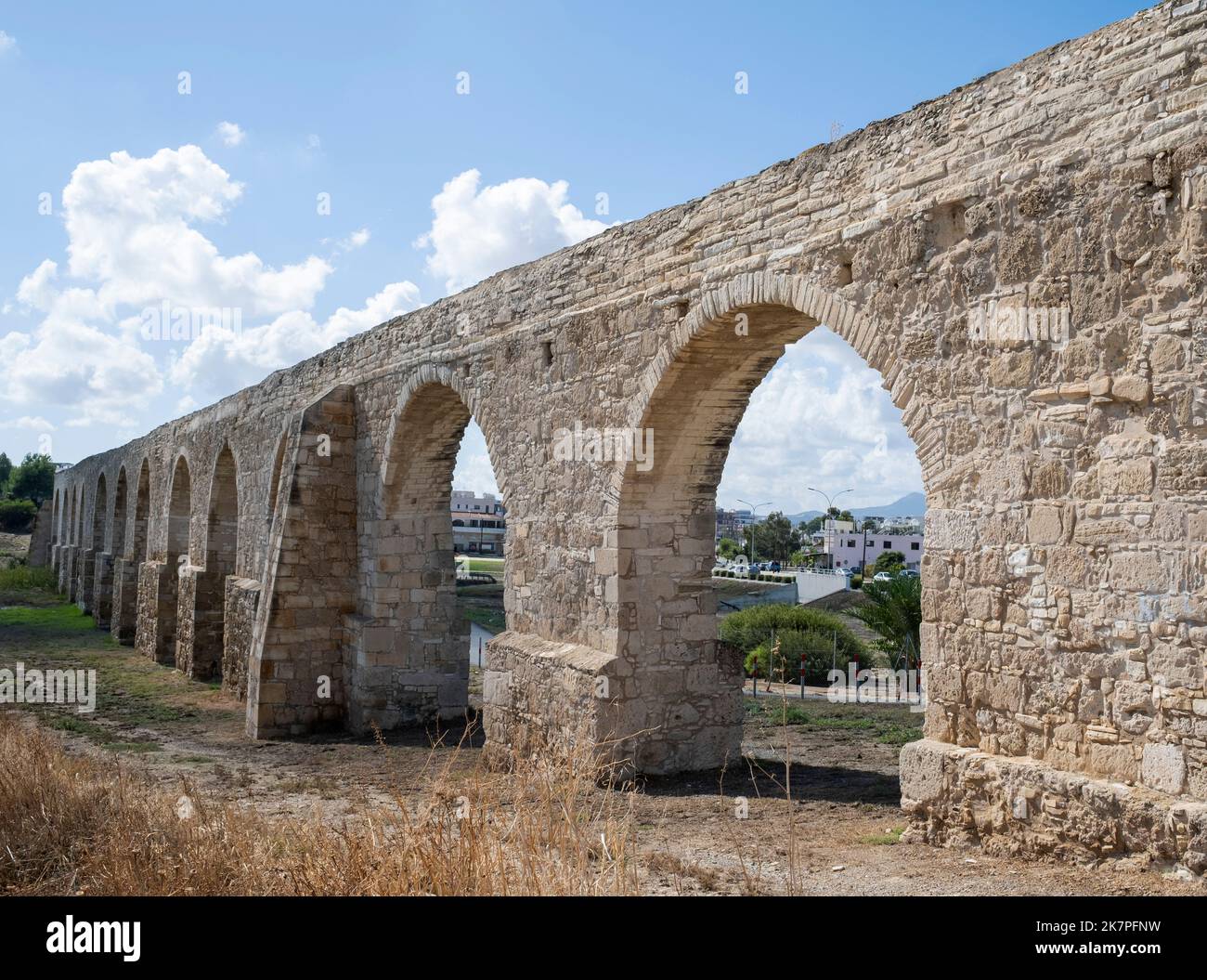 Aqueduc de Kamares, (aqueduc de Bekir Pasha) Larnaca, Chypre Banque D'Images