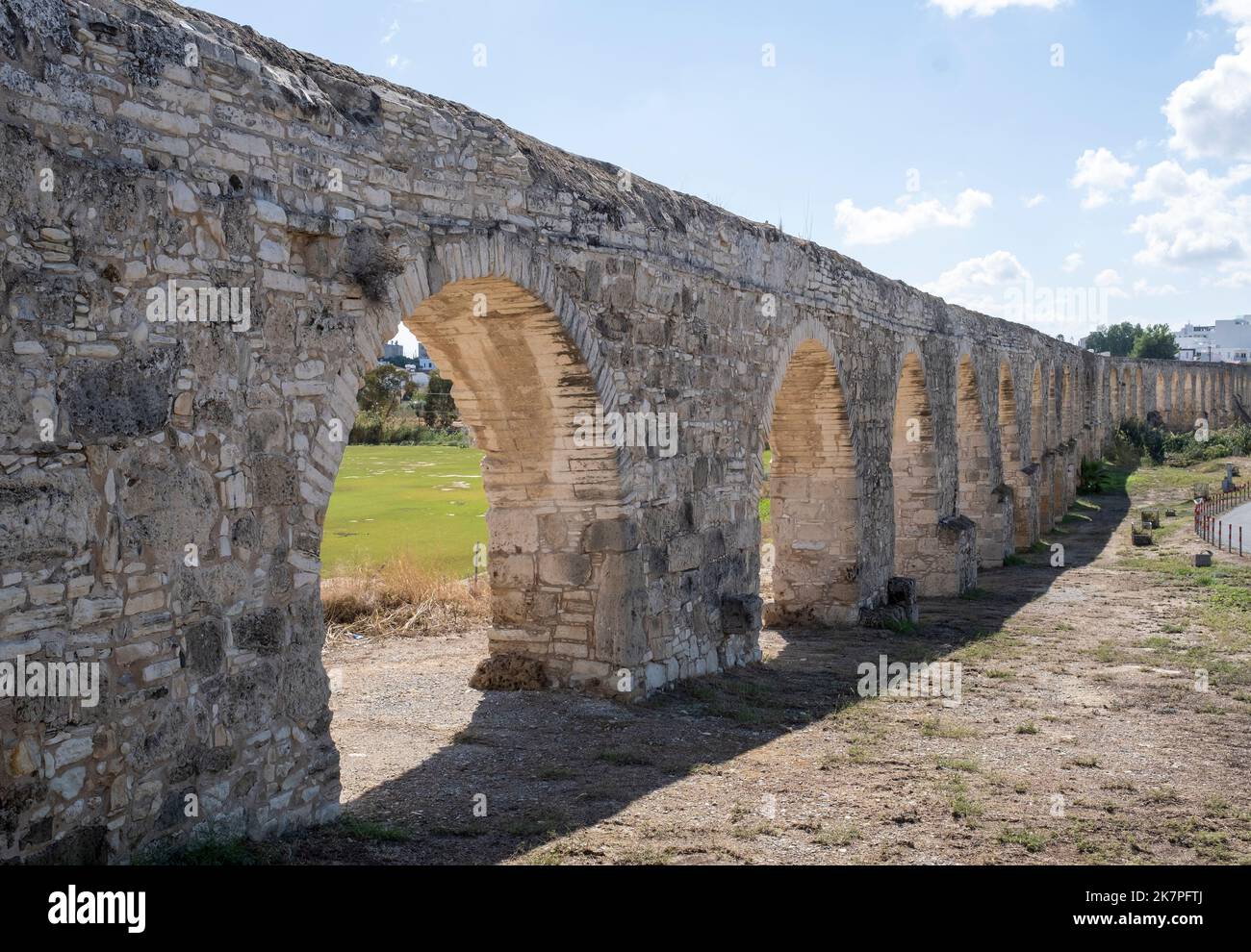 Aqueduc de Kamares, (aqueduc de Bekir Pasha) Larnaca, Chypre Banque D'Images