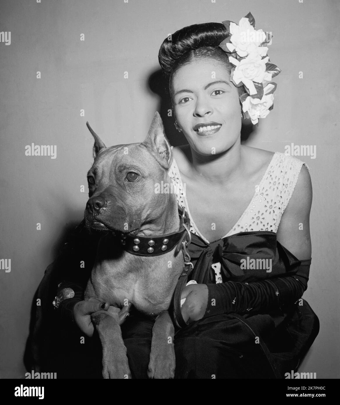 Billie Holiday (1915 – 1959) chanteur américain de jazz et de musique swing. Banque D'Images
