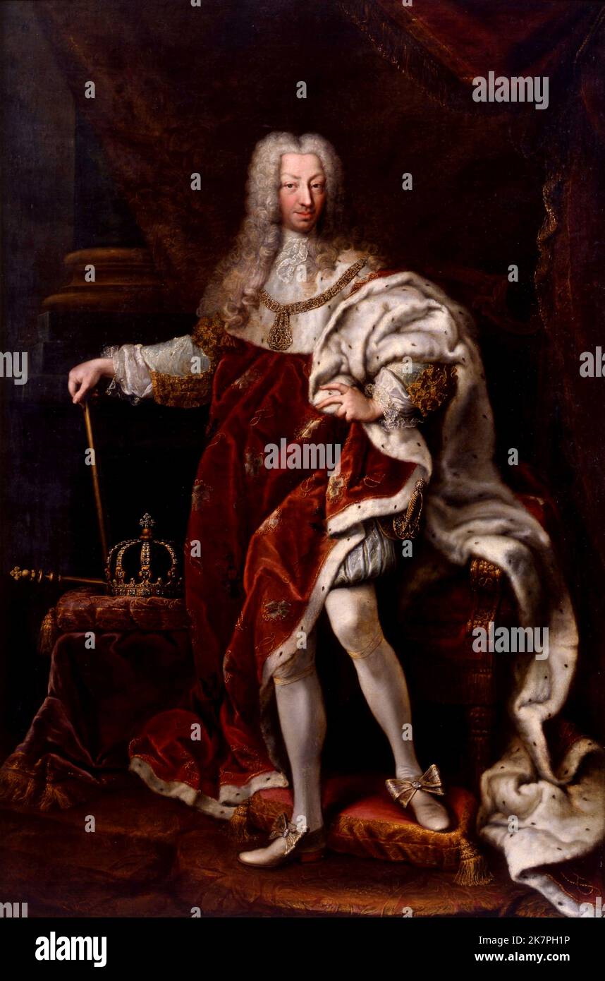 Charles Emmanuel III de Sardaigne, Charles Emmanuel III (1701 – 1773) fut duc de Savoie et roi de Sardaigne de 1730 jusqu'à sa mort. Portrait de Maria Clementi, c. 1730 Banque D'Images