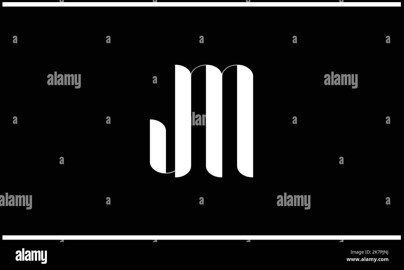 JM, MJ, lettres abstraites logo Monogram Illustration de Vecteur
