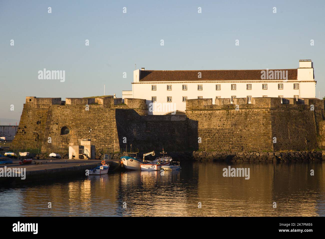 Portugal, Açores, île de Sao Miguel, Ponta Delgada, forte de Sao bras, forteresse, musée militaire, Banque D'Images