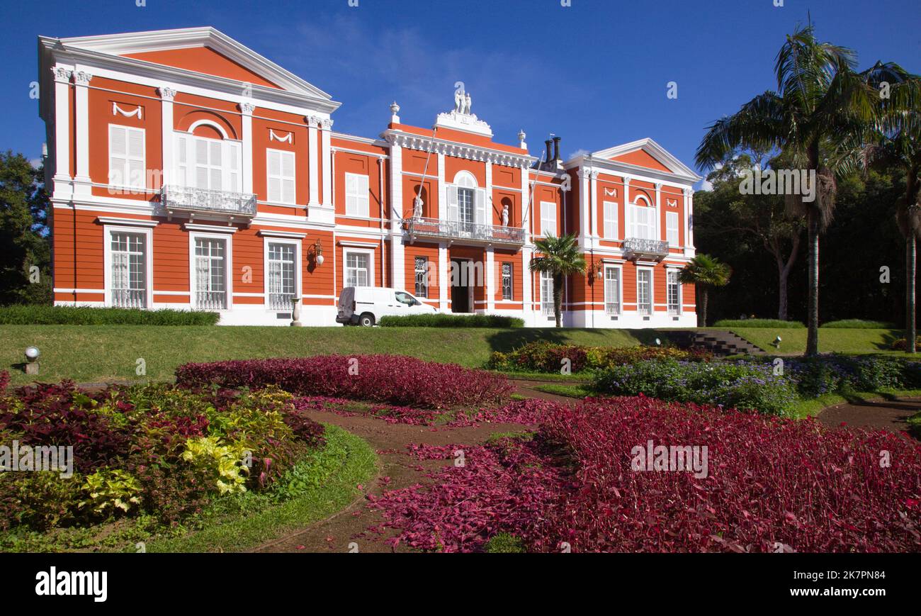 Portugal, Açores, île de Sao Miguel, Ponta Delgada, Palais de Sant'Ana, Présidence du gouvernement régional, Banque D'Images