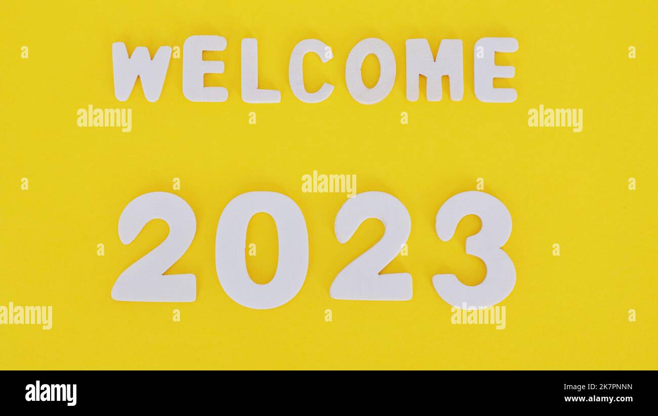 Bienvenue carte de vœux de la nouvelle année 2023 bonne année 2023 Banque D'Images