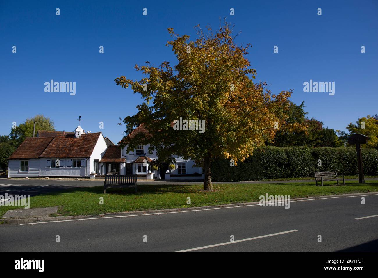 Village Green Matching Tye Harlow Essex Banque D'Images