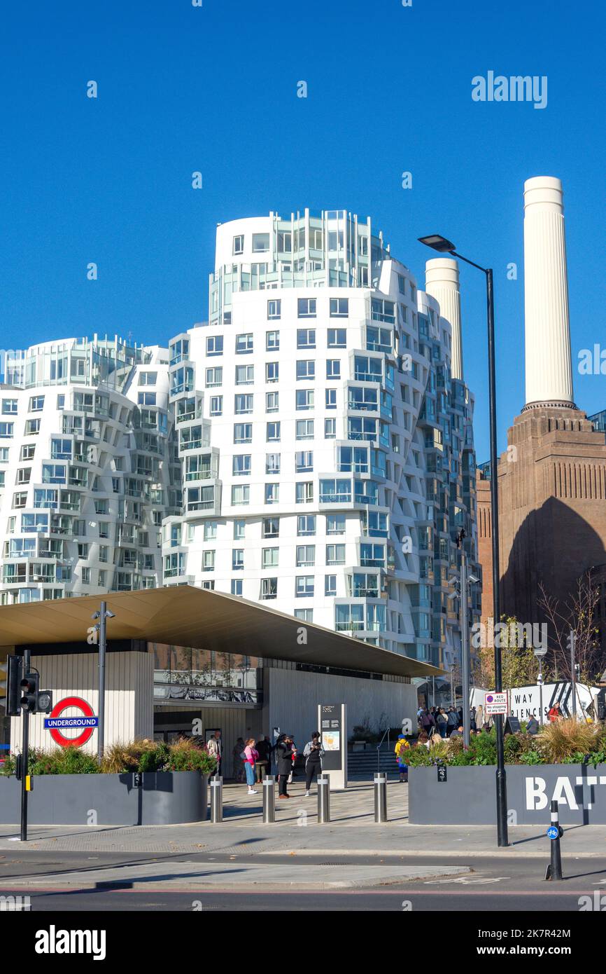 Battersea Power Station Underground, Kirtling Street, Nine Elms, London Borough of Wandsworth, Greater London, Angleterre, Royaume-Uni Banque D'Images