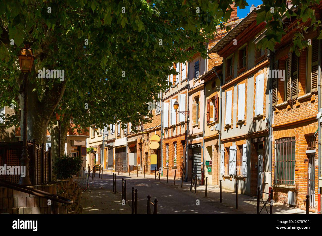 Rues étroites ville de Muret dans la haute-Garonne, sud-ouest de la France Banque D'Images