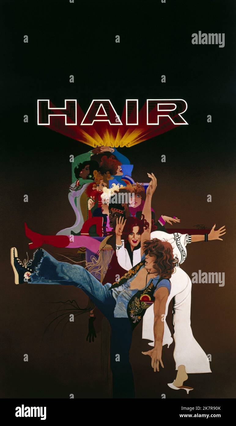 Film Poster film: Hair (USA/DE 1979) Directeur: Milos Forman 14 mars 1979 **AVERTISSEMENT** cette photographie est à usage éditorial exclusif et est le droit d'auteur des ARTISTES UNIS et/ou du photographe assigné par la Société du film ou de la production et ne peut être reproduite que par des publications dans le cadre de la promotion du film ci-dessus. Un crédit obligatoire pour LES ARTISTES UNIS est requis. Le photographe doit également être crédité lorsqu'il est connu. Aucune utilisation commerciale ne peut être accordée sans l'autorisation écrite de la Société du film. Banque D'Images