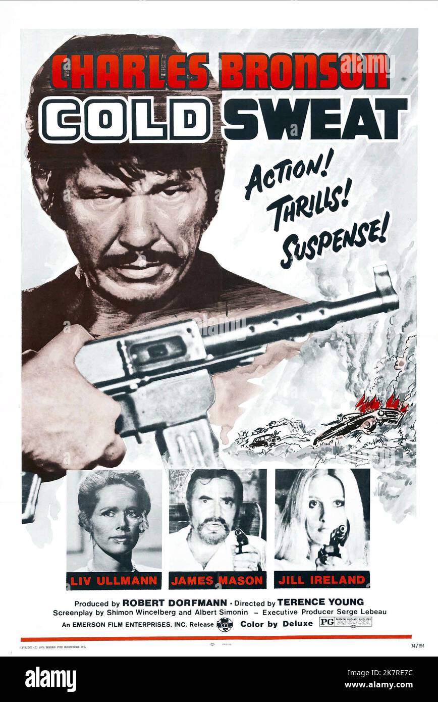 Charles Bronson, Liv Ullman, James Mason & Jill Ireland Poster film: Cold Sweat; de la part des copains (de la part des copains) personnages: Joe Martin a.k.a. Joe Moran FR/IT/Bel 1970, Directeur : Terence Young 18 décembre 1970 **AVERTISSEMENT** cette photographie est à usage éditorial exclusif et est le copyright des FILMS CORONA et/ou le photographe assigné par la Société de film ou de production et ne peut être reproduite que par des publications dans le cadre de la promotion du film ci-dessus. Un crédit obligatoire pour LES FILMS CORONA est requis. Le photographe doit également être crédité lorsqu'il est connu. Pas de comm Banque D'Images