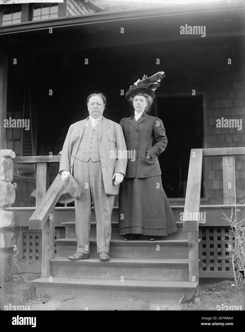 Le président William Taft, son épouse Helen. Banque D'Images
