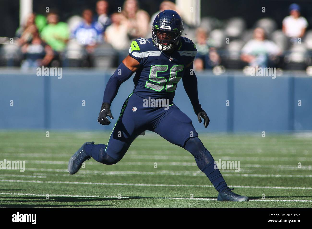 16 octobre 2022 Seattle Seahawks linebacker Jordyn Brooks (56) lors d