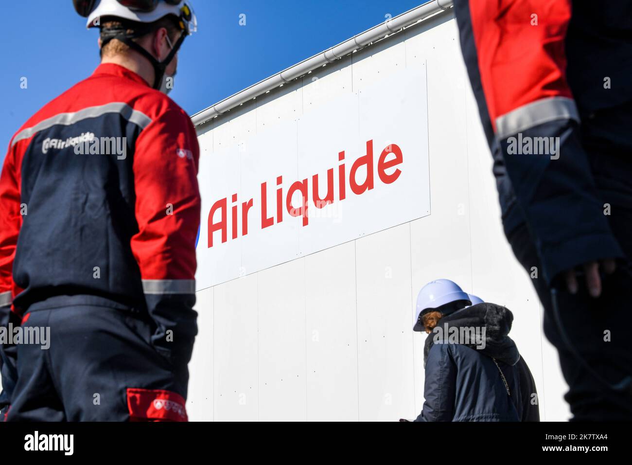 Port Jérôme sur Seine (nord de la France) : unité de production d'hydrogène d'Air liquide Banque D'Images