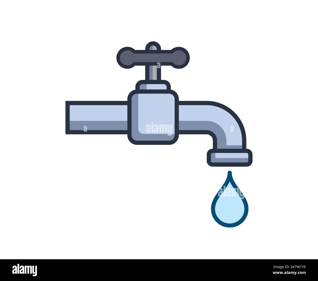 Dripping water pipe icon cartoon Banque de photographies et d'images à  haute résolution - Alamy