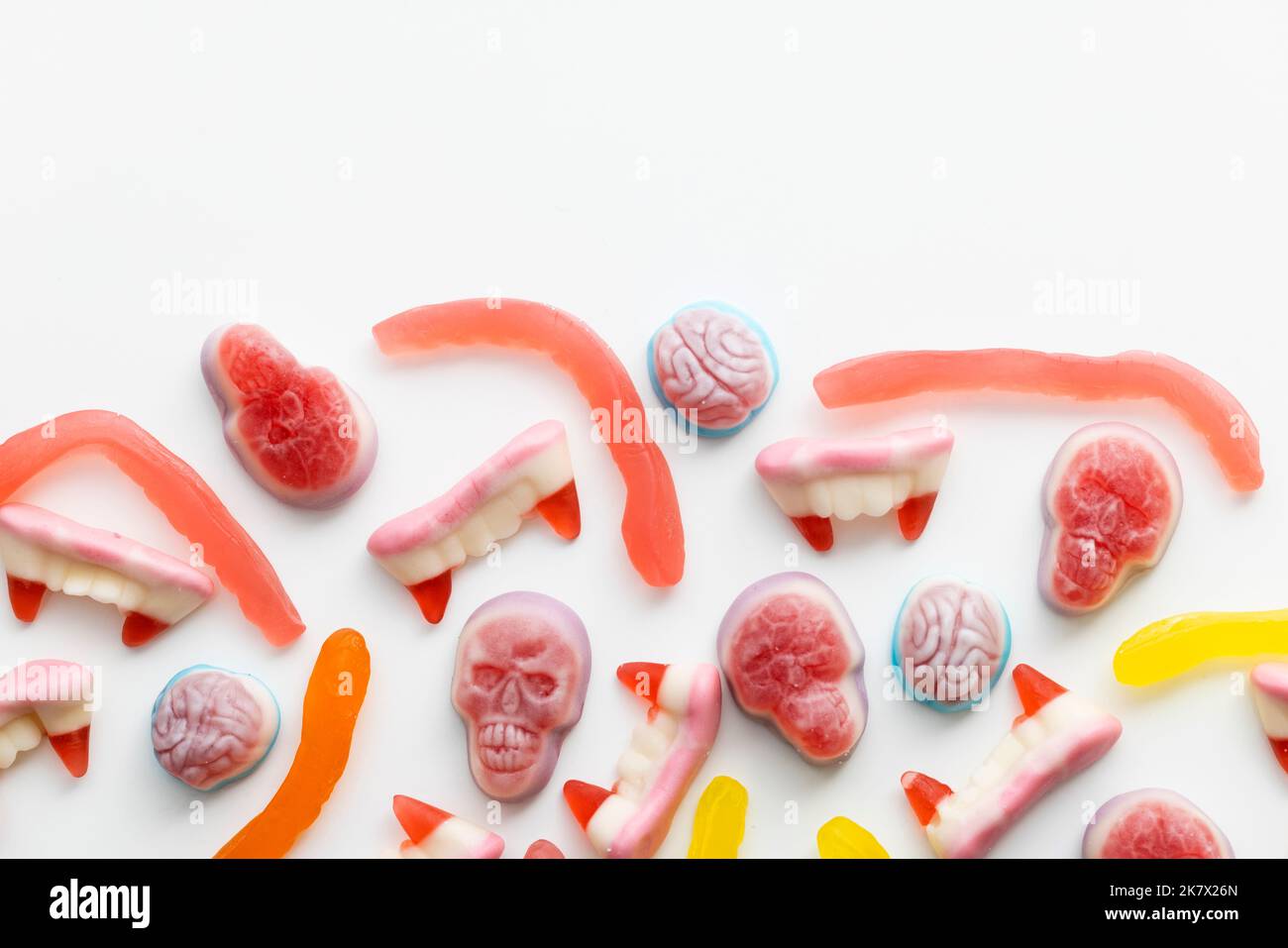 Halloween bonbons bonbons trick ou traiter fond Banque D'Images