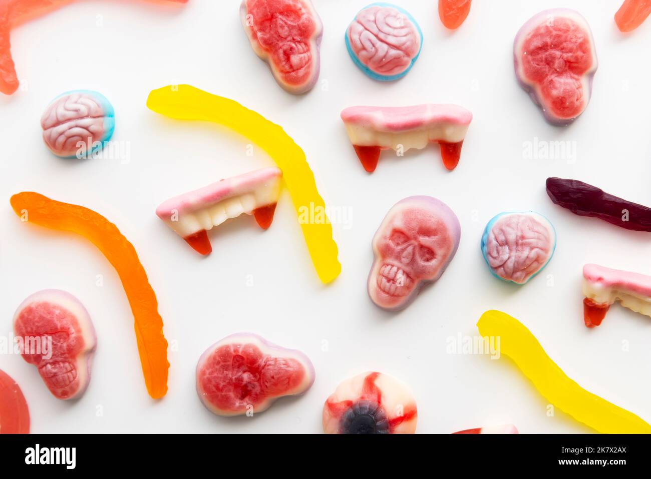 Halloween bonbons bonbons trick ou traiter fond Banque D'Images