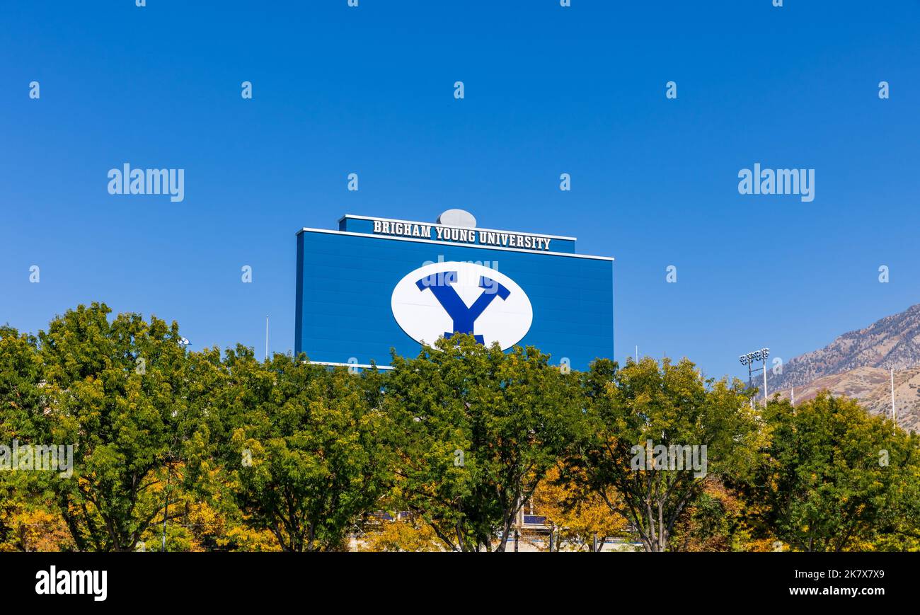 Provo, UT - 14 octobre 2022 : Stade Lavell Edwards sur le campus de l'Université Brigham Young à Provo, Utah Banque D'Images