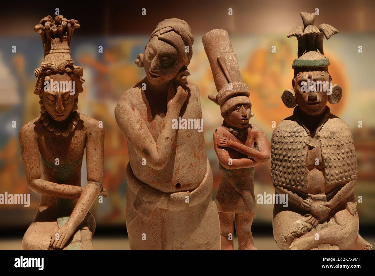Mayan Art - statuettes mayas Banque D'Images
