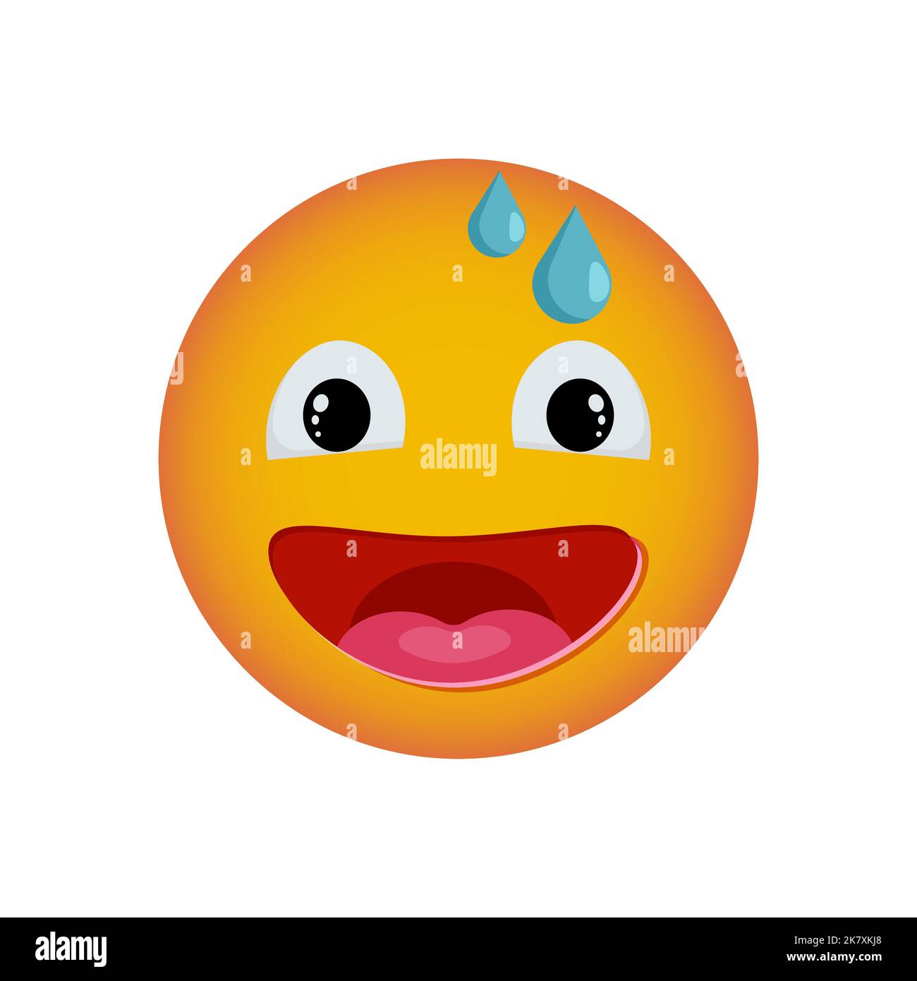 Soumiley dans la confusion. Réactions d'emoji aux messages pour les réseaux sociaux. Vecteur smiley Illustration de Vecteur