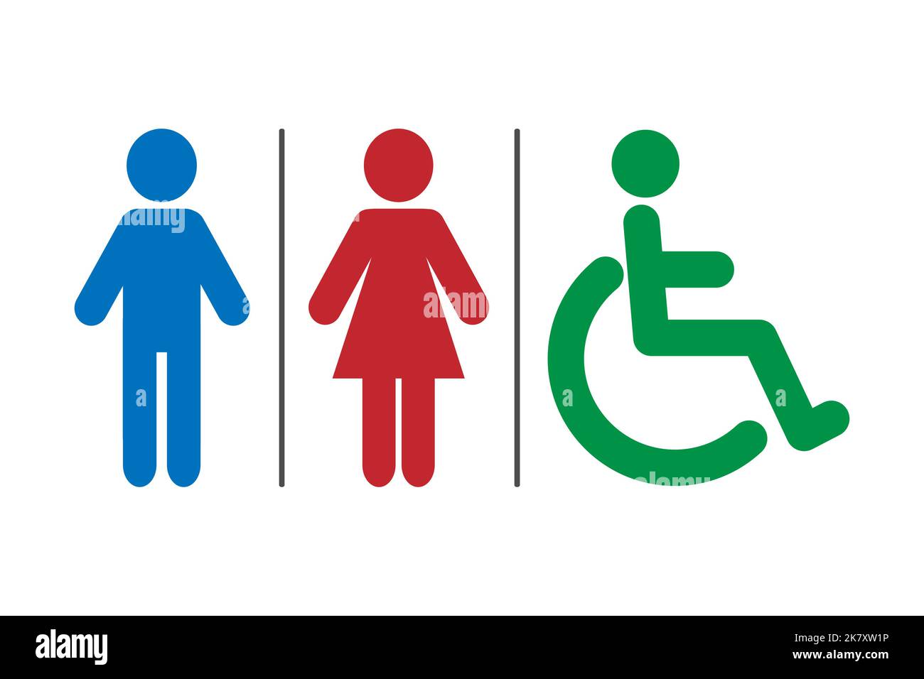 Icône du panneau WC. Symbole des toilettes. Illustration vectorielle ...