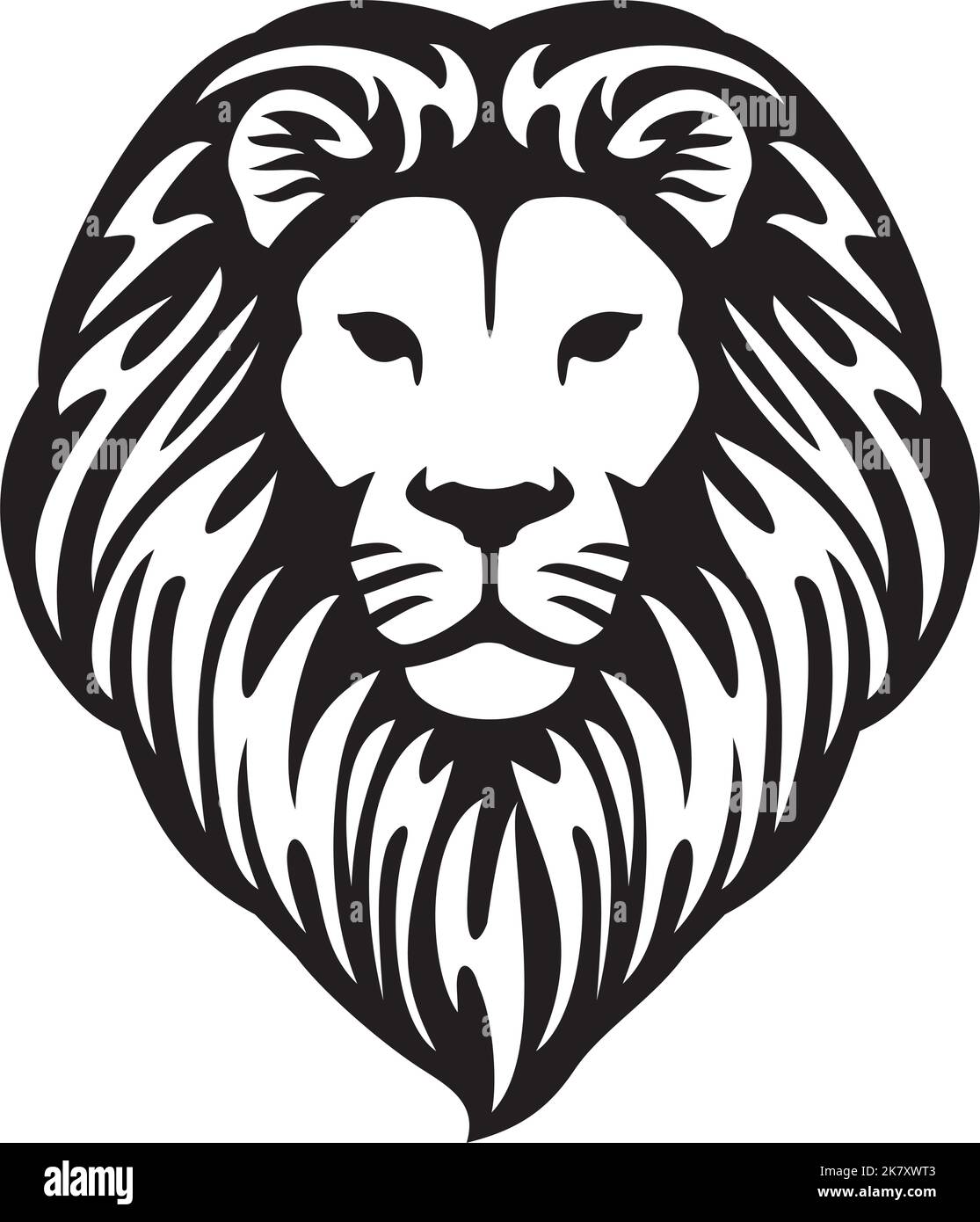 Le Lion de Judah Head (symbole du reggae rastafarien). Illustration vectorielle. Illustration de Vecteur