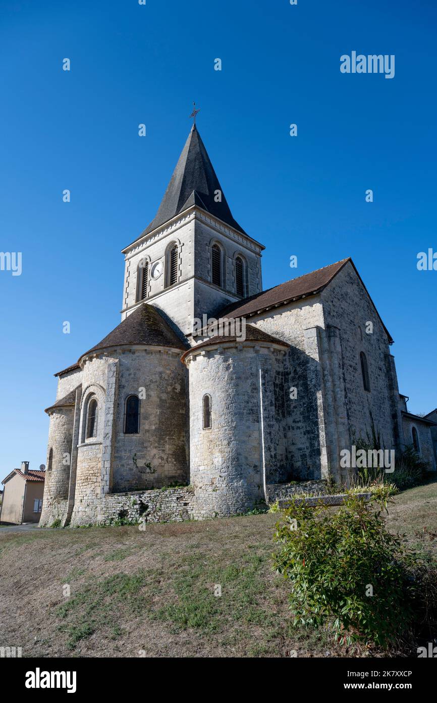 Église Saint-Médard (Église Saint-Médard) à Verteuil-sur-Charente, Charente, Nouvelle-Aquitaine, France Banque D'Images