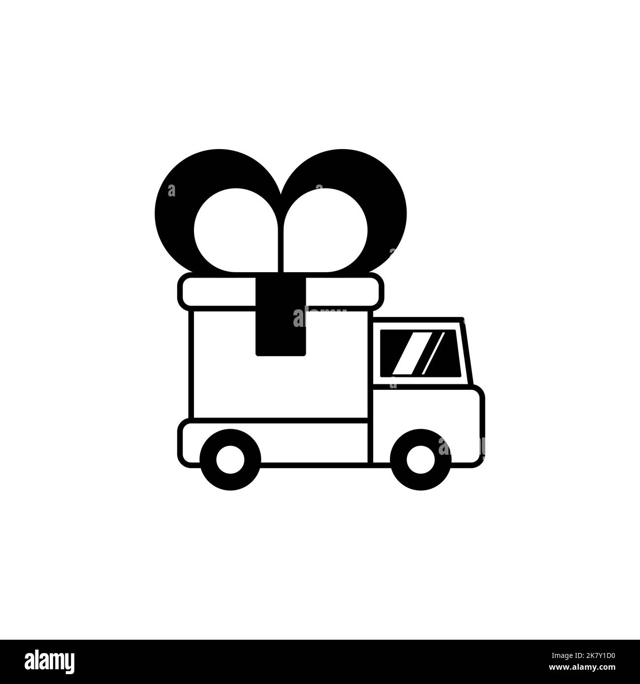 icône de voiture de livraison de colis. emportez votre colis partout Illustration de Vecteur
