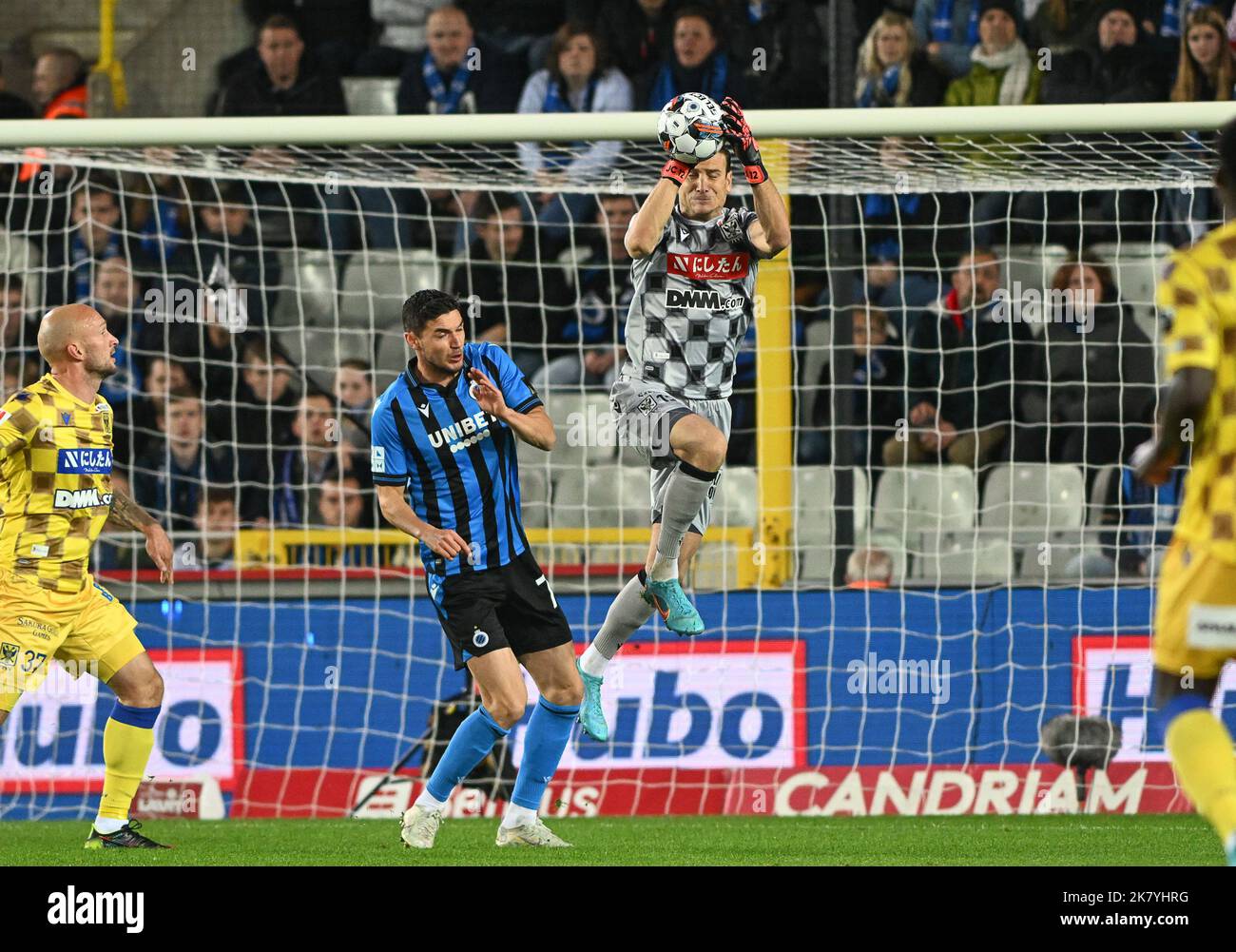Brugges, Belgique. 19th octobre 2022. Gardien de but JO Coppens (12) de STVV photographié lors d'un match de football de première division belge Jupiler Pro League entre Club Brugge KV et Sint-Truidense VV le jour de match 13th de la saison 2022-2023 , le mercredi 19 octobre 2022 à Bruges , Belgique . PHOTO SPORTPIX | DAVID CATRY crédit: David Catry/Alay Live News Banque D'Images