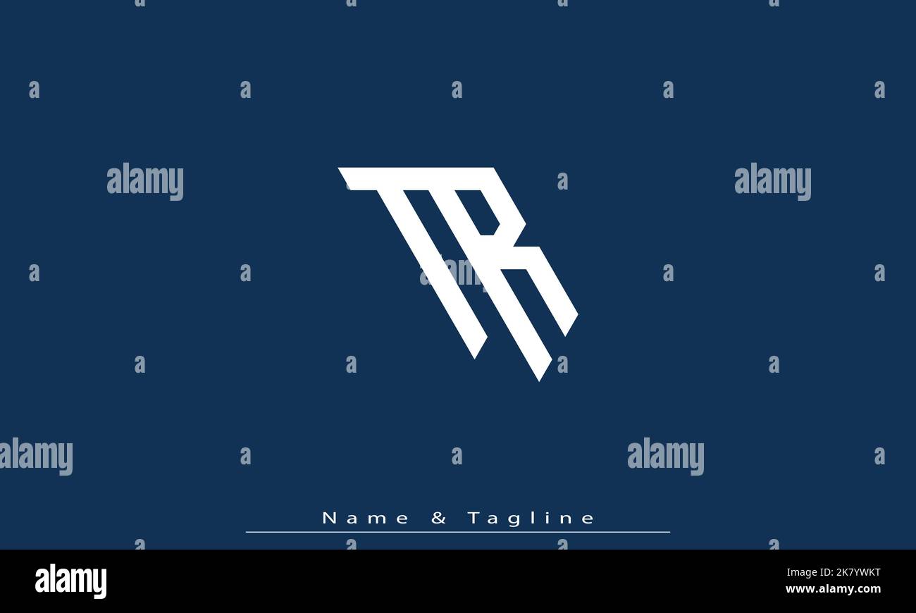 Lettres de l'alphabet initiales Monogram logo RT , TR Illustration de Vecteur