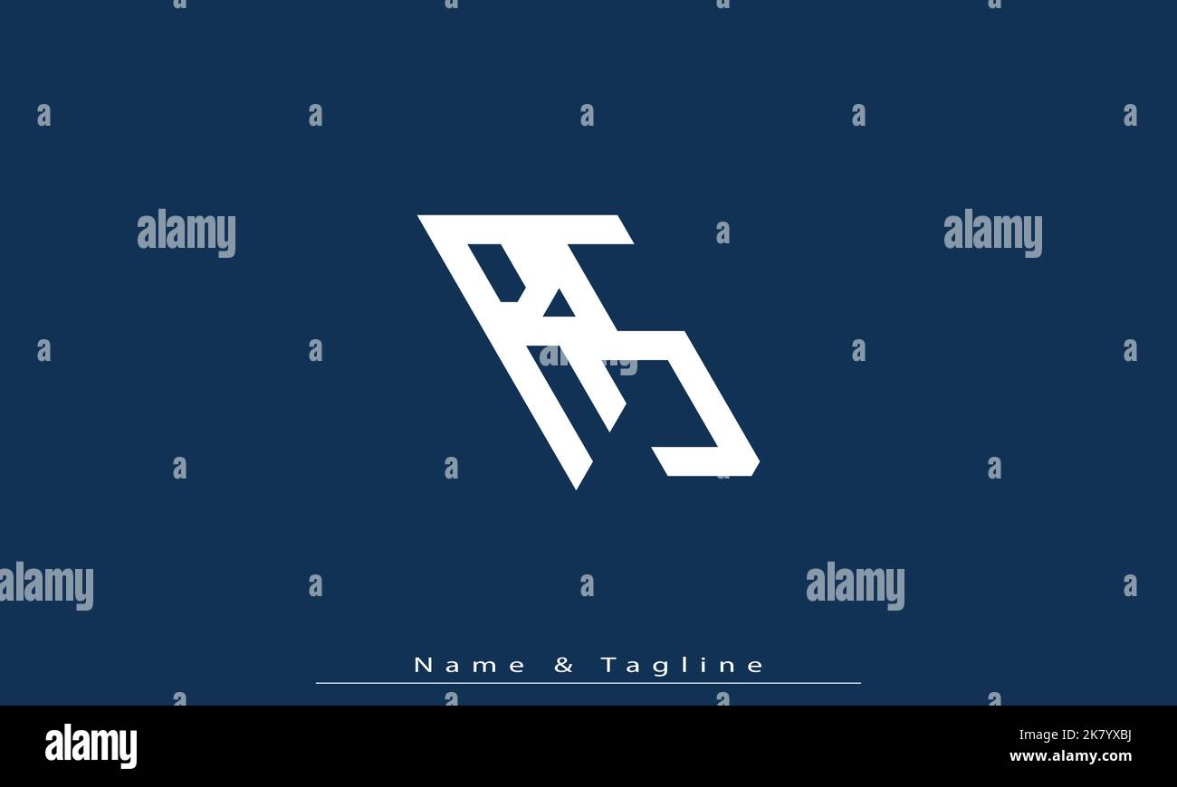 Lettres de l'alphabet initiales Monogram logo RS , SR Illustration de Vecteur