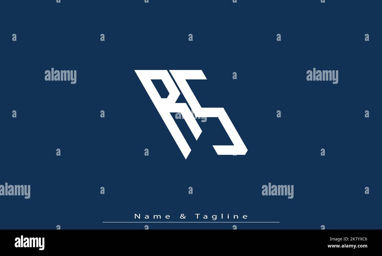 Lettres de l'alphabet initiales Monogram logo RS , SR Illustration de Vecteur