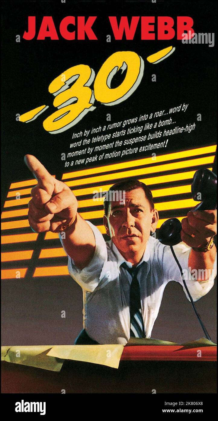 Jack Webb film -30- (1957) personnages : sam Gatlin réalisateur : Jack Webb 11 novembre 1959 **AVERTISSEMENT** cette photographie est à usage éditorial exclusif et est protégée par les droits d'auteur de WARNER BRO et/ou du photographe désigné par le film ou la société de production et ne peut être reproduite que par des publications en liaison avec la promotion du film ci-dessus. Un crédit obligatoire à WARNER BRO est requis. Le photographe doit également être crédité lorsqu'il est connu. Aucune utilisation commerciale ne peut être accordée sans autorisation écrite de The film Company. Banque D'Images