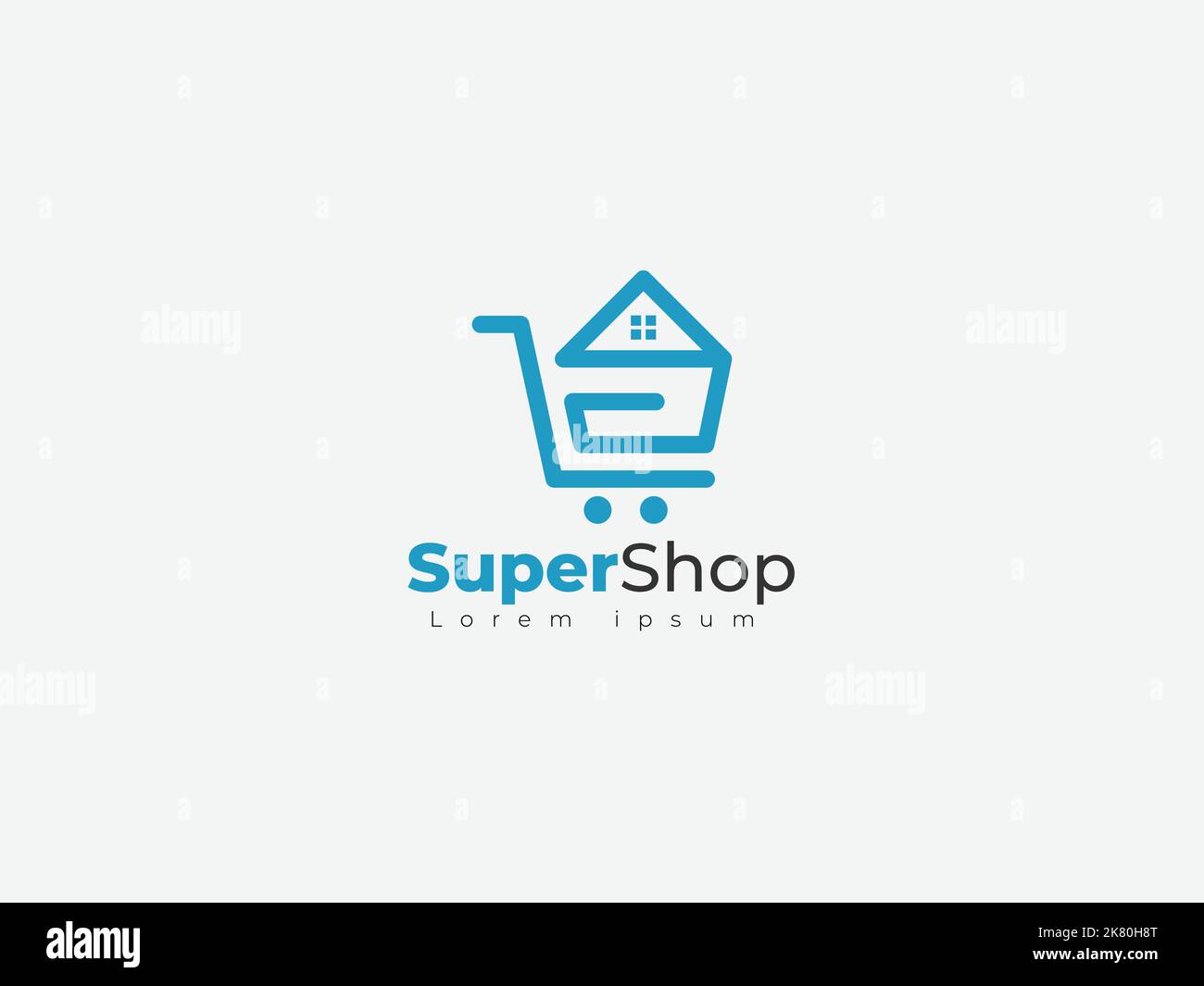 Logo Supper Market Shop Illustration de Vecteur