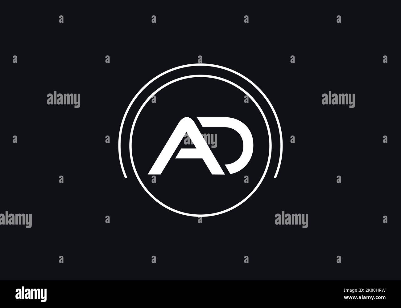 Cercle d'or logo de marque et simple alphabet plat symbole 2D logo design vecteur marque icônes lettres Illustration de Vecteur