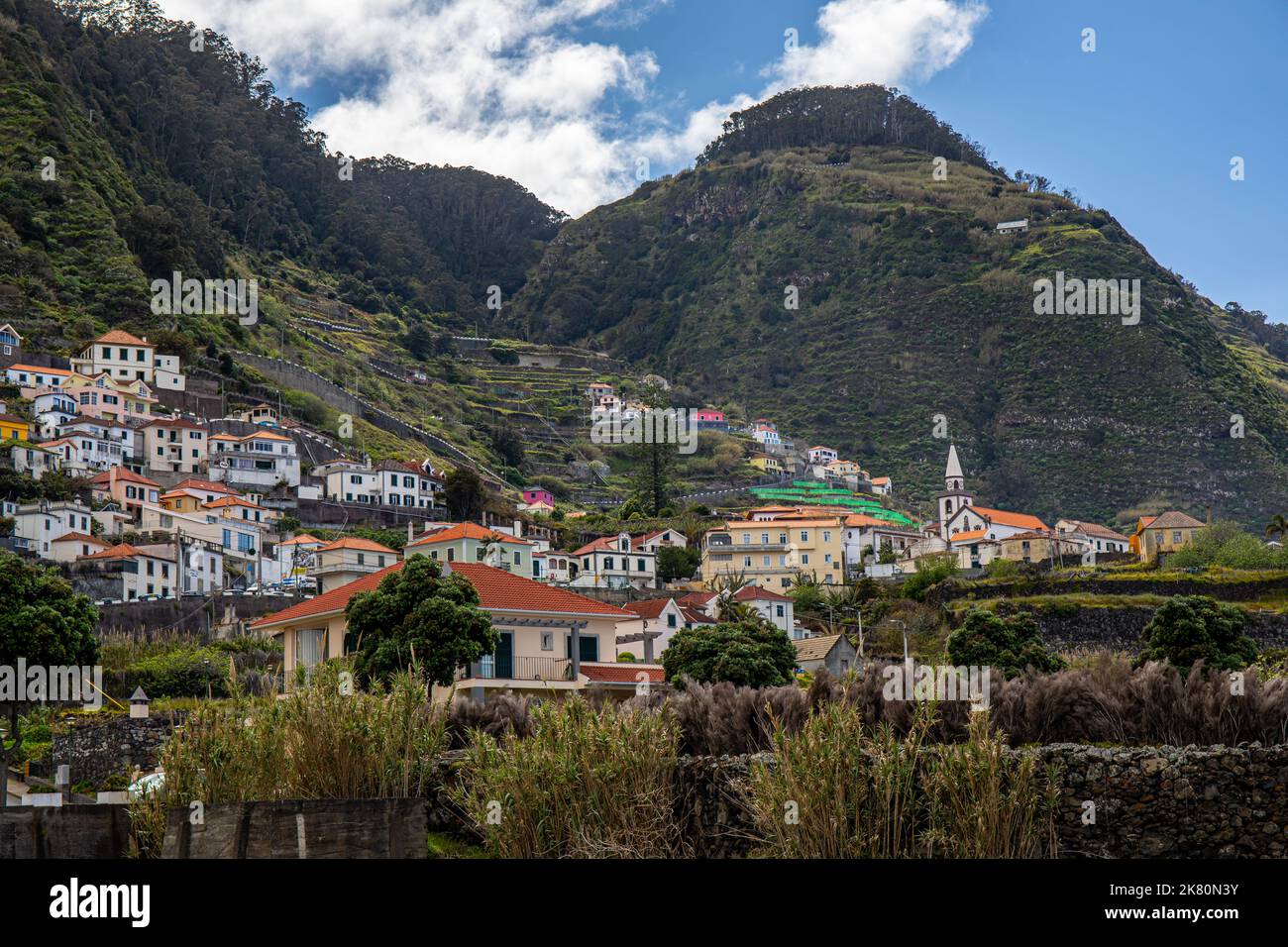 Municipalité de Porto Moniz sur l'île de Madère Banque D'Images
