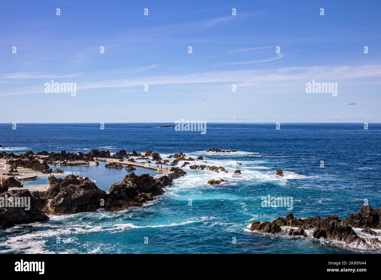Municipalité de Porto Moniz sur l'île de Madère Banque D'Images