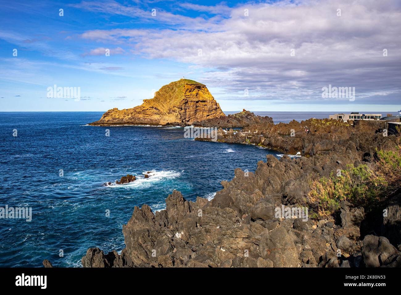 Municipalité de Porto Moniz sur l'île de Madère Banque D'Images
