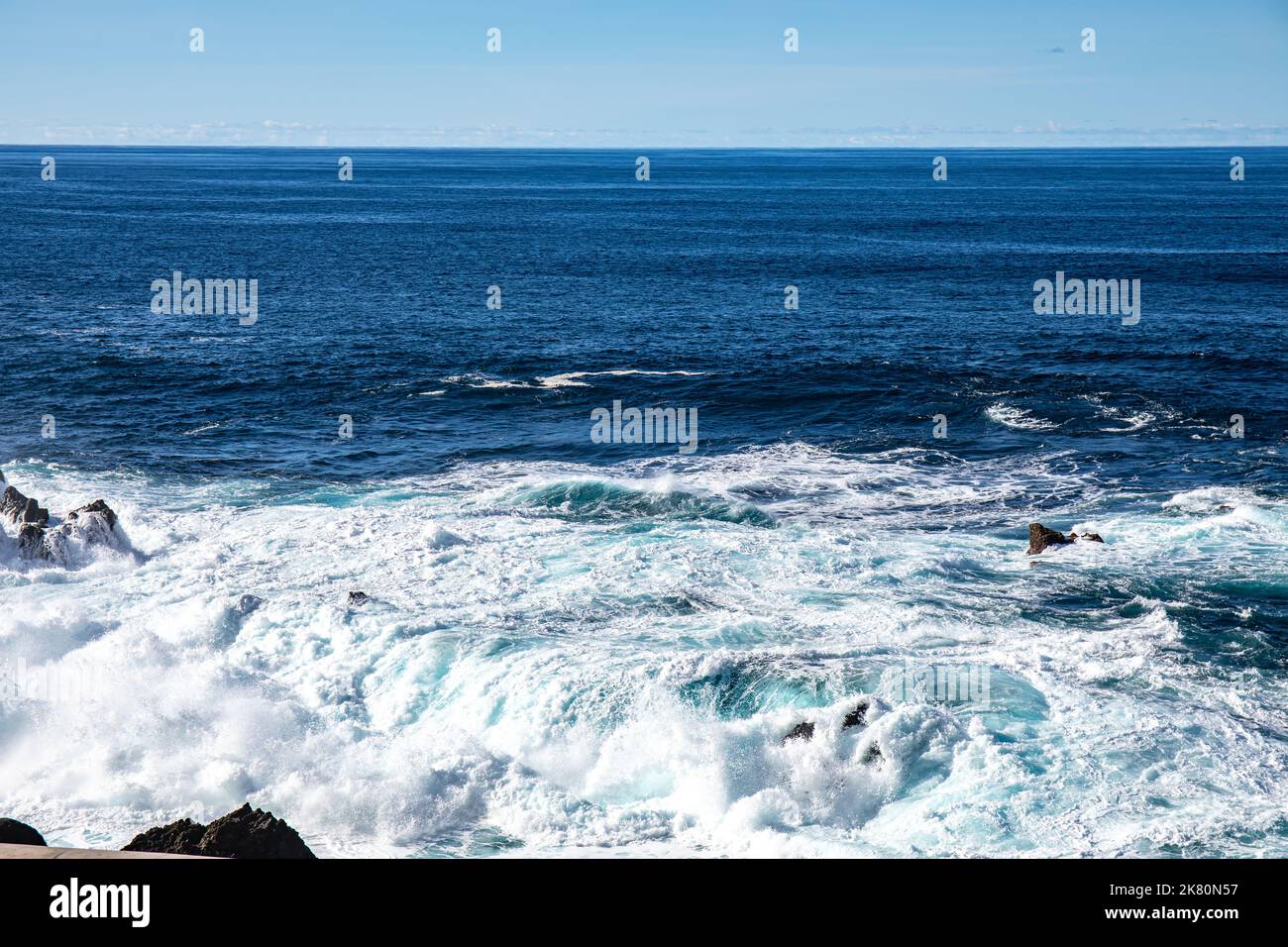 Municipalité de Porto Moniz sur l'île de Madère Banque D'Images